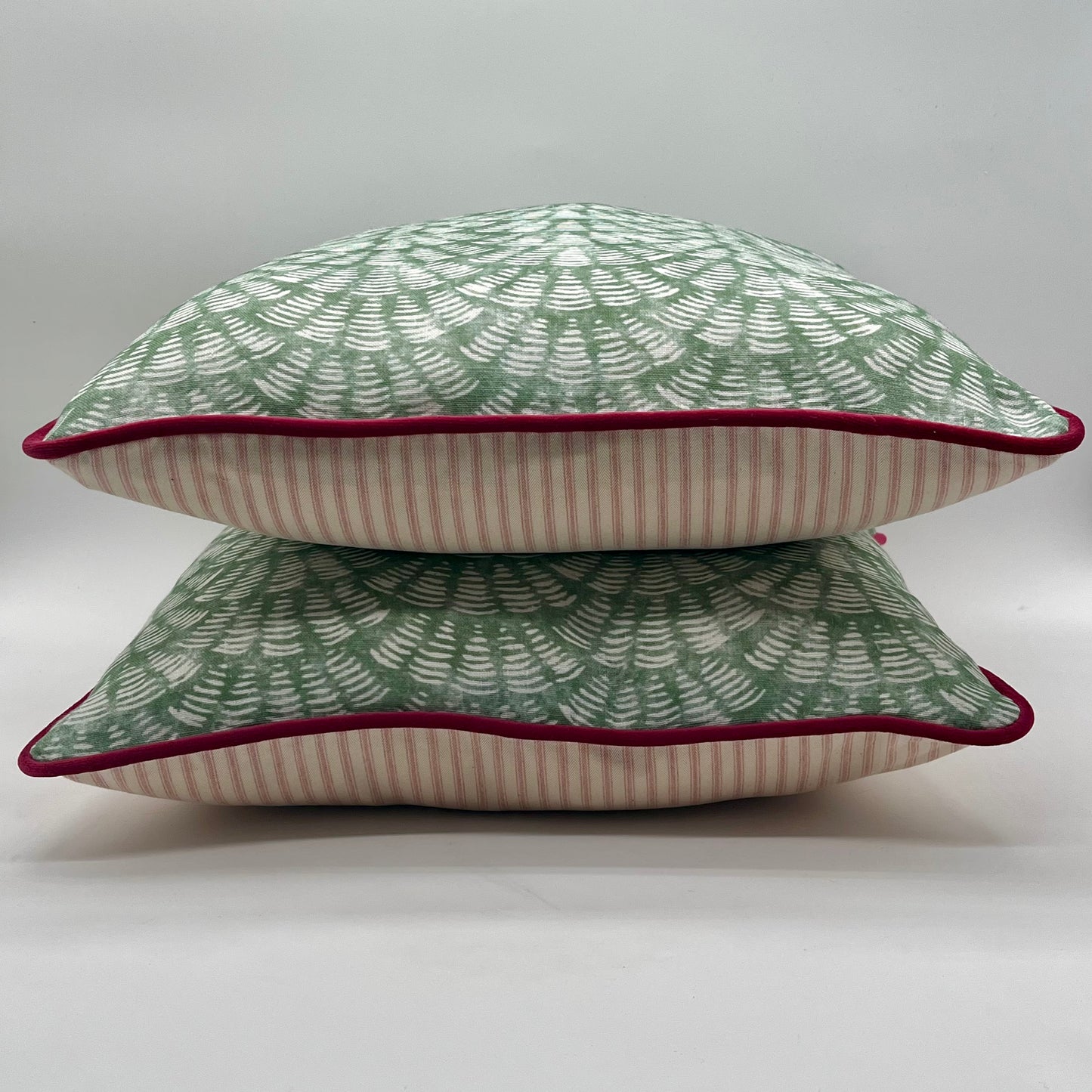 Green Sea Shell Print Cushion