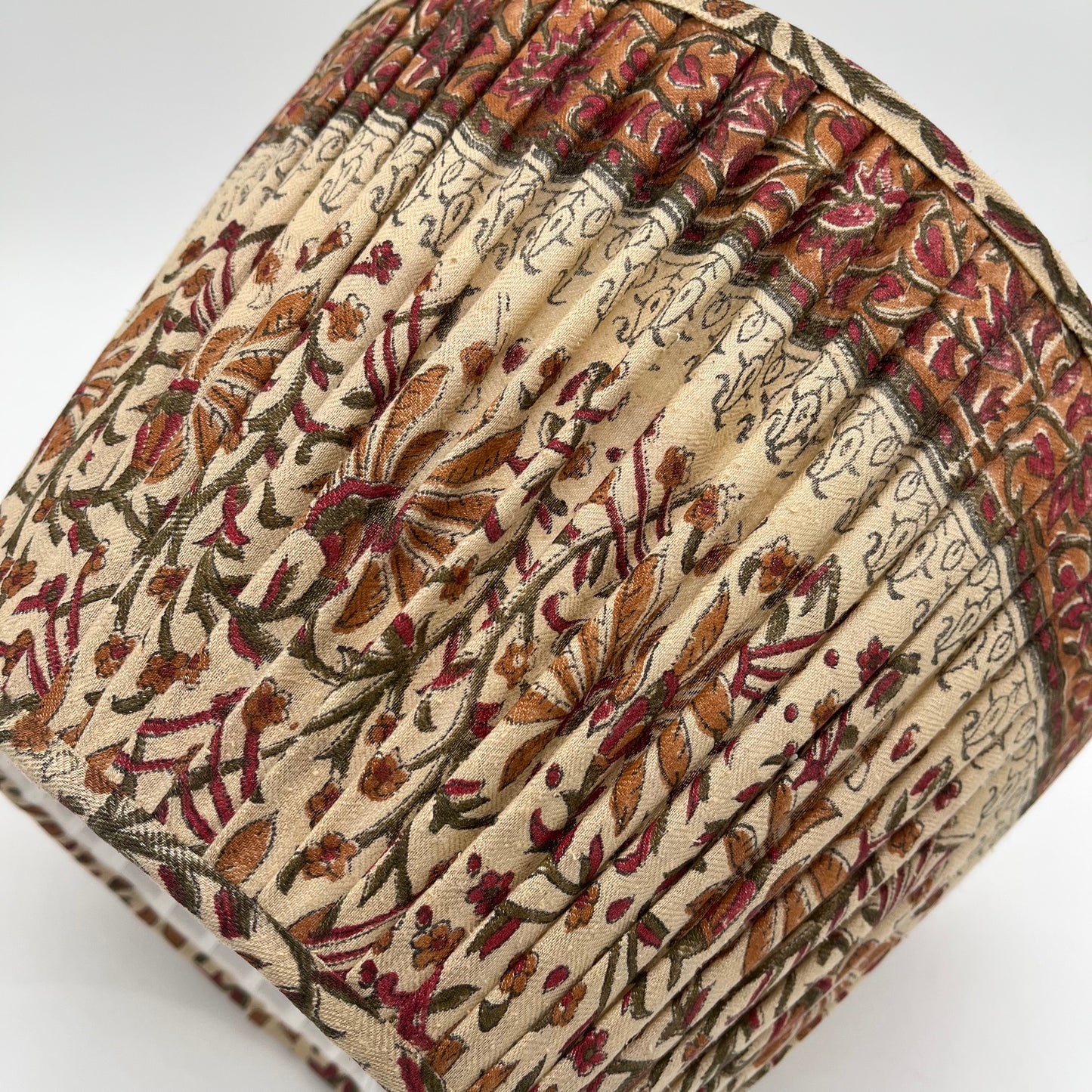 Vintage Style Floral Gathered Lampshade