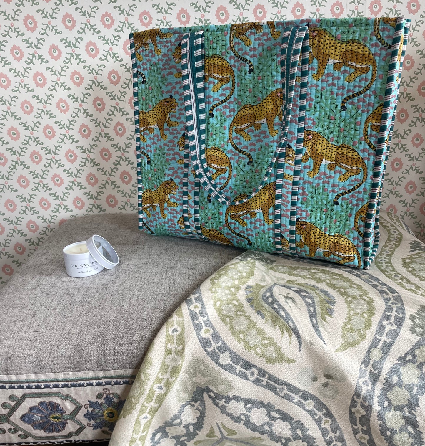 Blue Jungle Print Bag