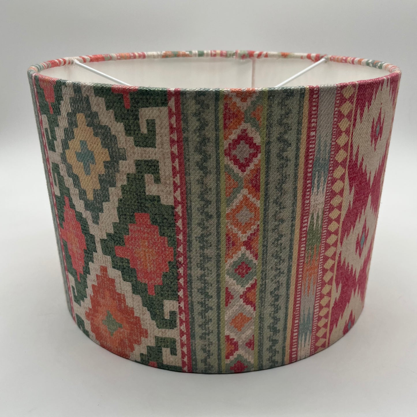 Colefax and Fowler Aztec Pink Drum Lampshade