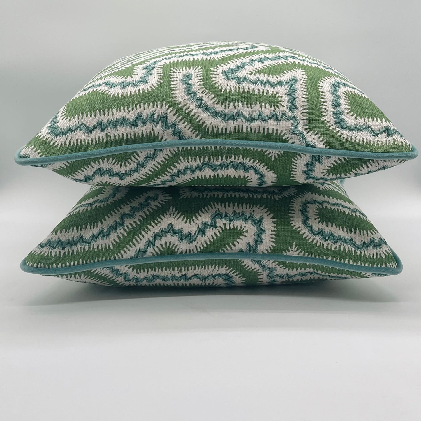 Green Rapture and Wright Cushion