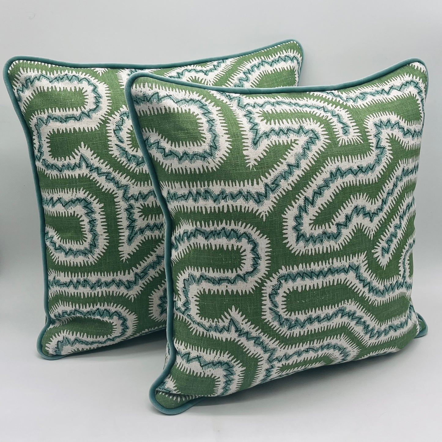 Green Rapture and Wright Cushion