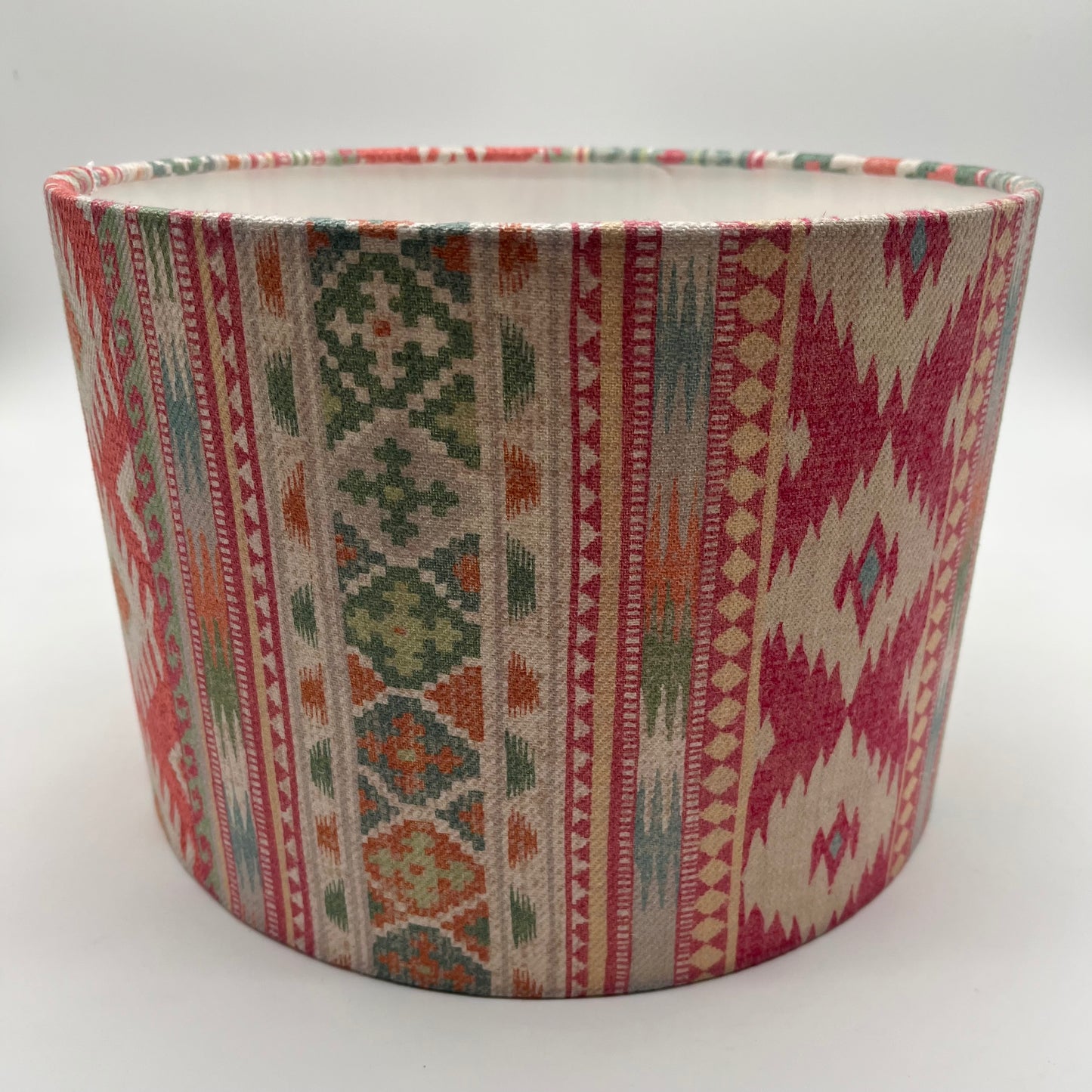 Colefax and Fowler Aztec Pink Drum Lampshade