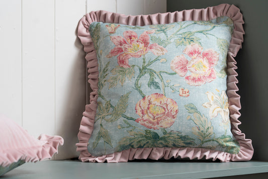 Colefax and Fowler Garden Tapestry Ruffle Cushion