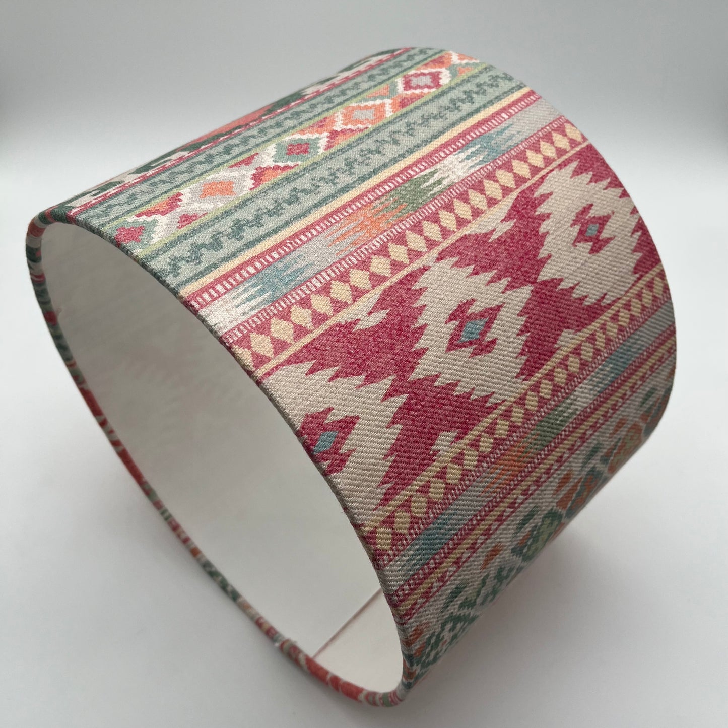 Colefax and Fowler Aztec Pink Drum Lampshade