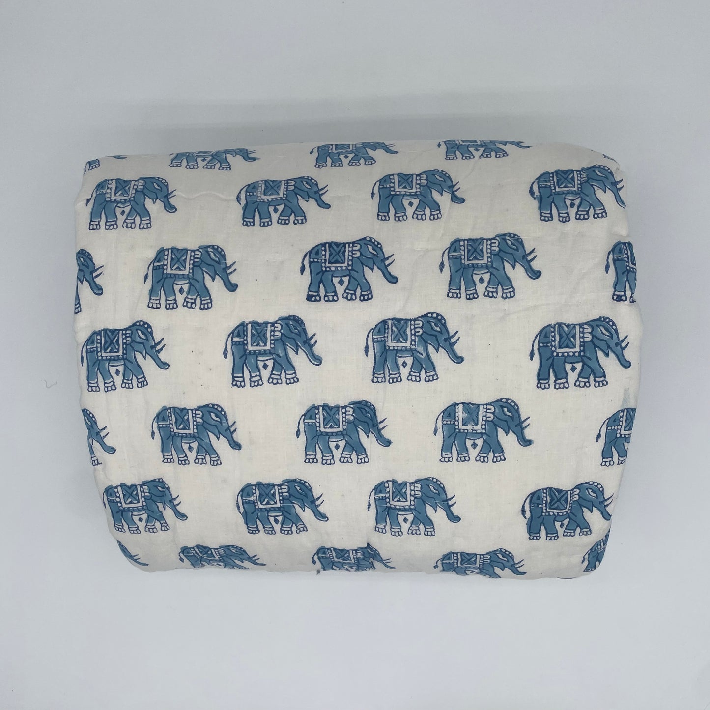 Elephant Print Baby Blanket Blue