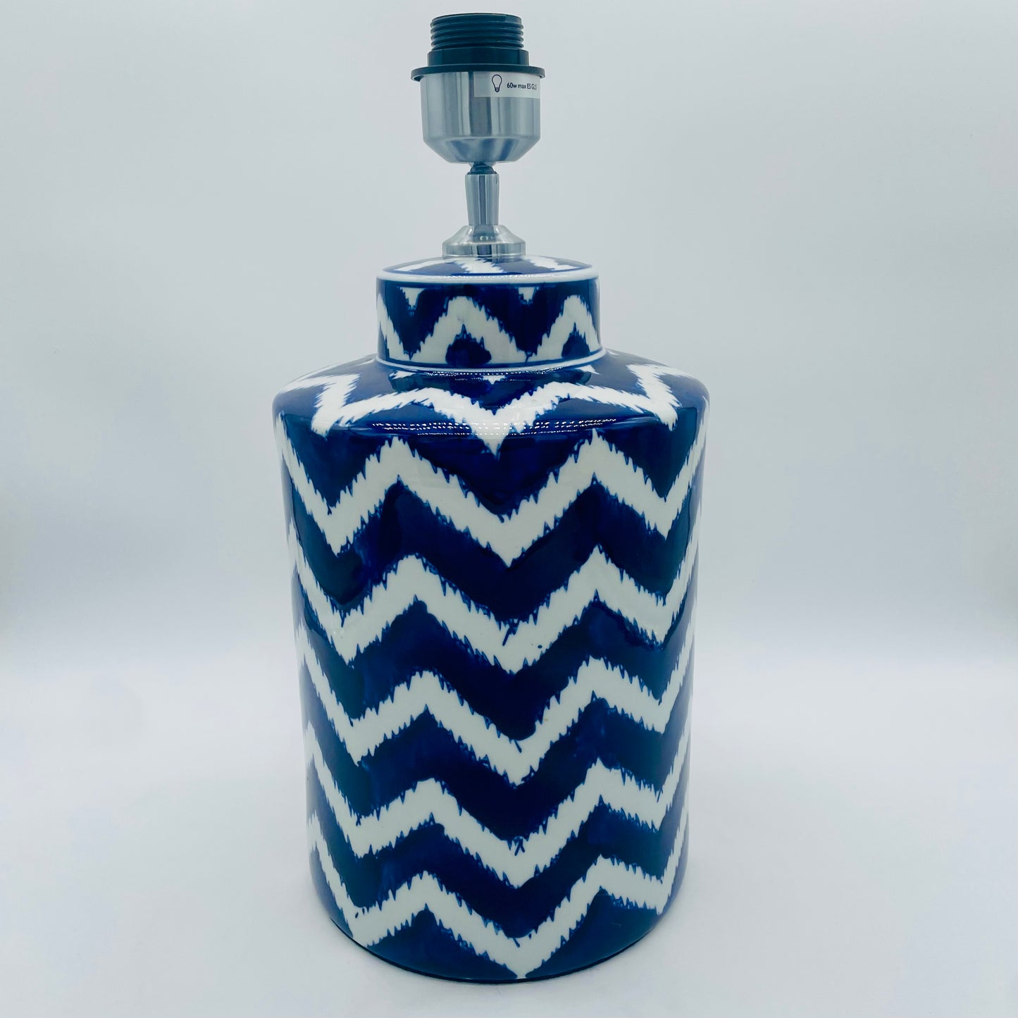 Blue Zig Zag Lamp Base