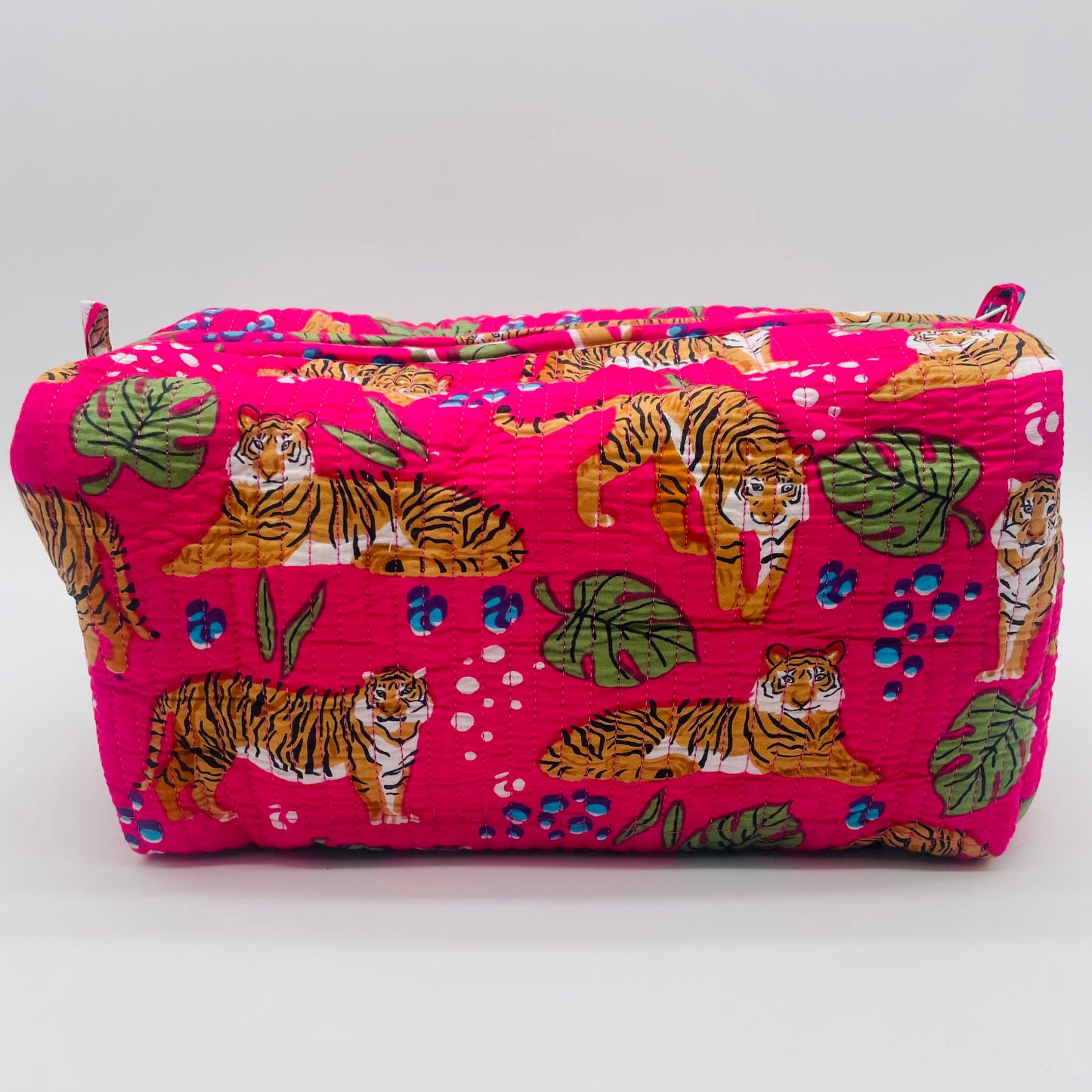 Large Pink Tiger Printed Wash Bag