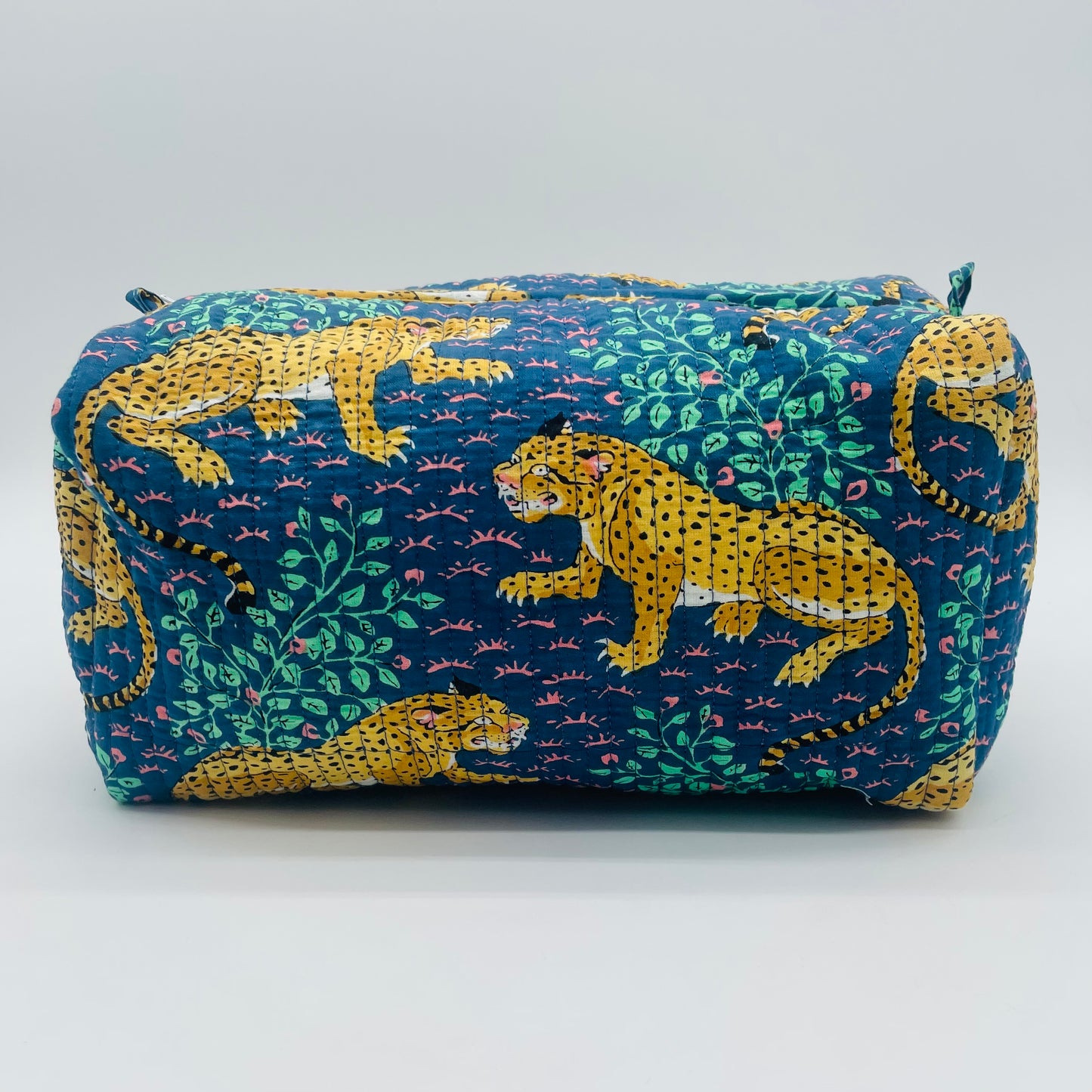 Large Blue Tiger Printed Wash Bag