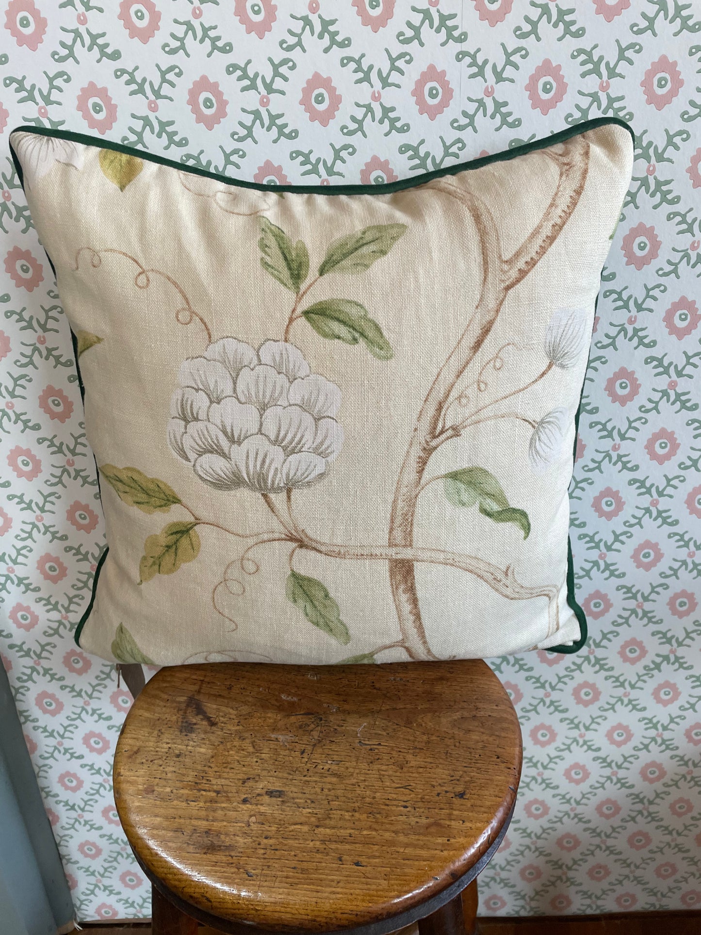 Colefax and Fowler Green Velvet Cushion