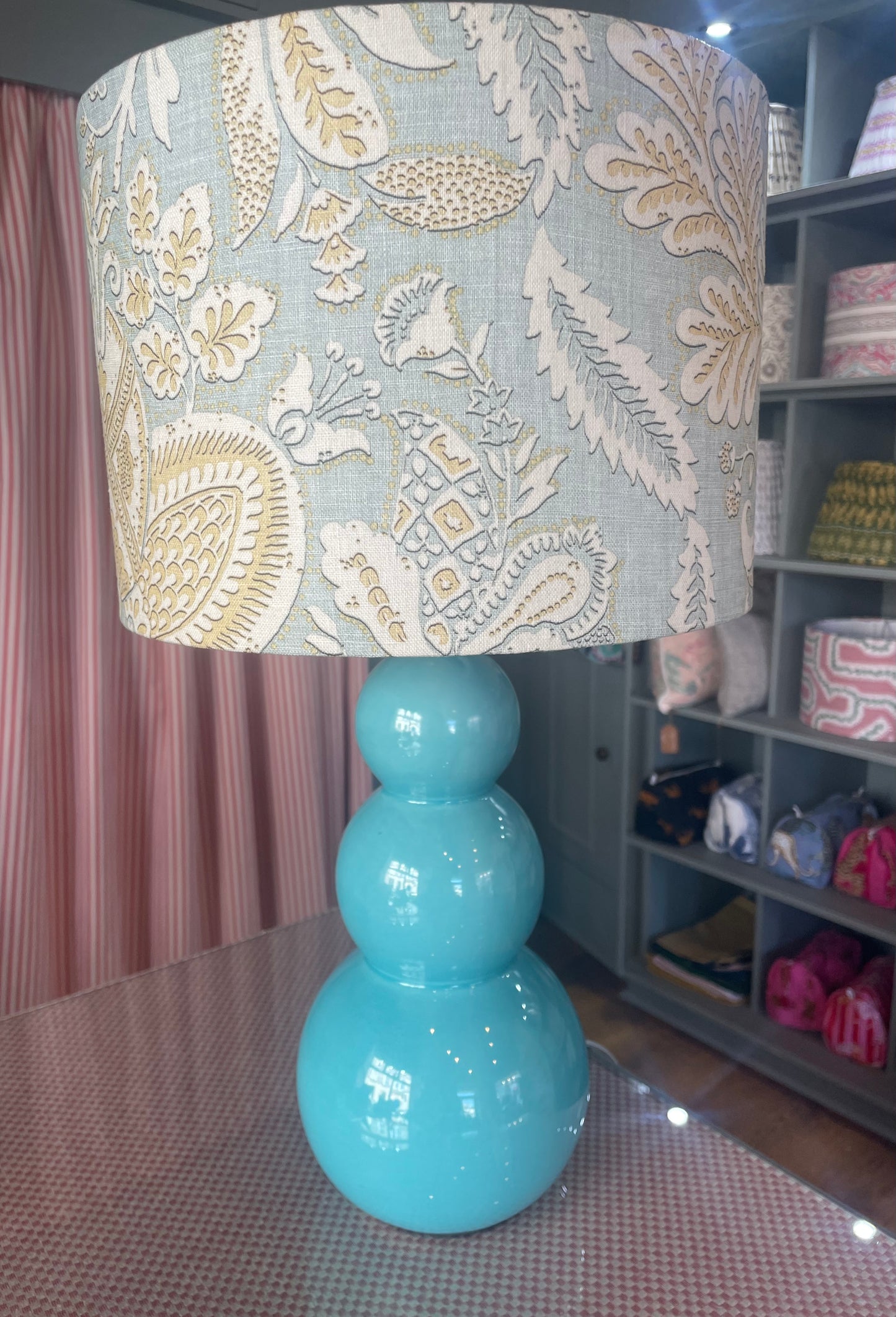 Teal Blue Bubble Lamp