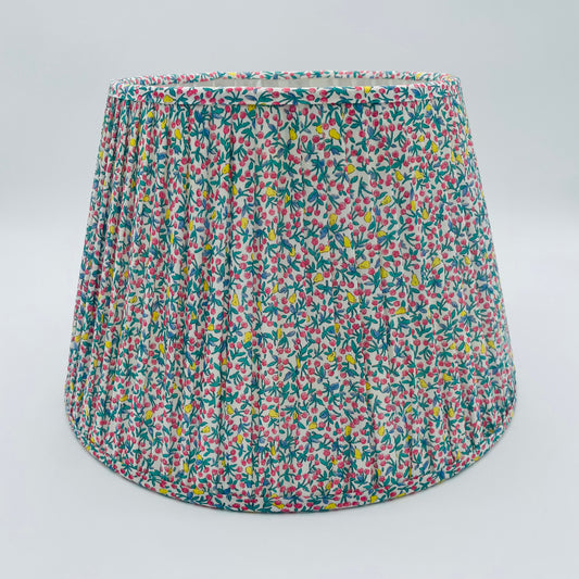 Blue Floral Gathered Lampshade