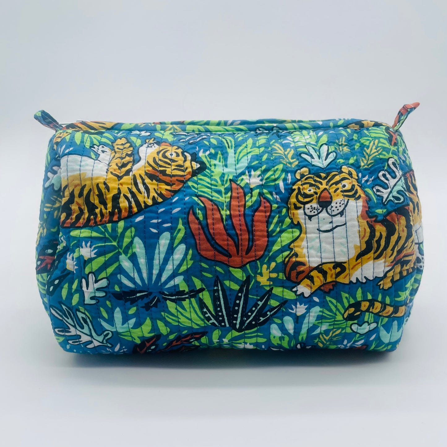 Blue Jungle Print Wash Bag