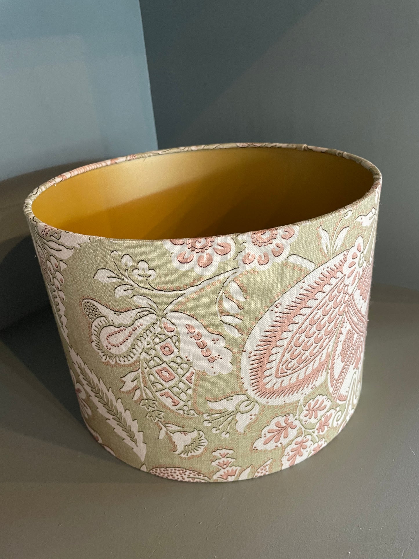 Lewis & Wood Green and Pink Drum Lampshade