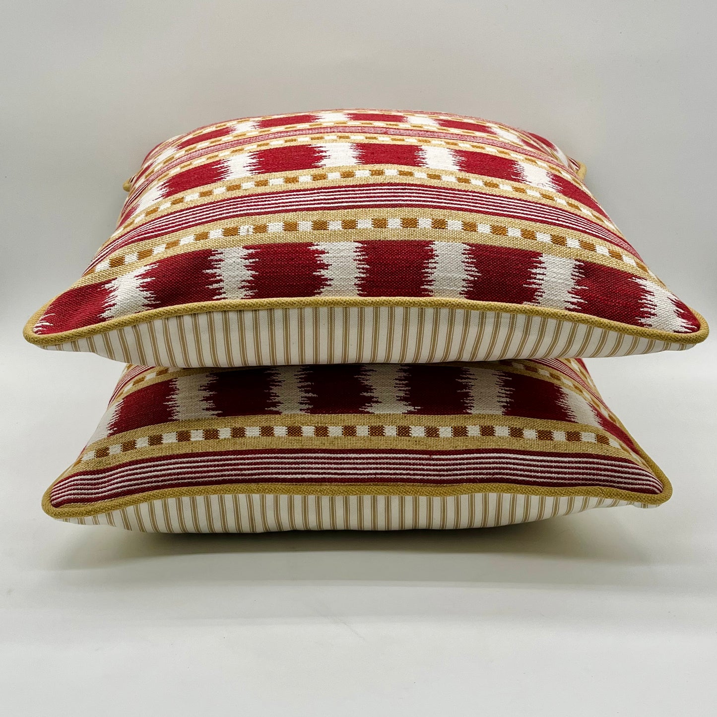 James Hare Paxton Red and Gold Cushion