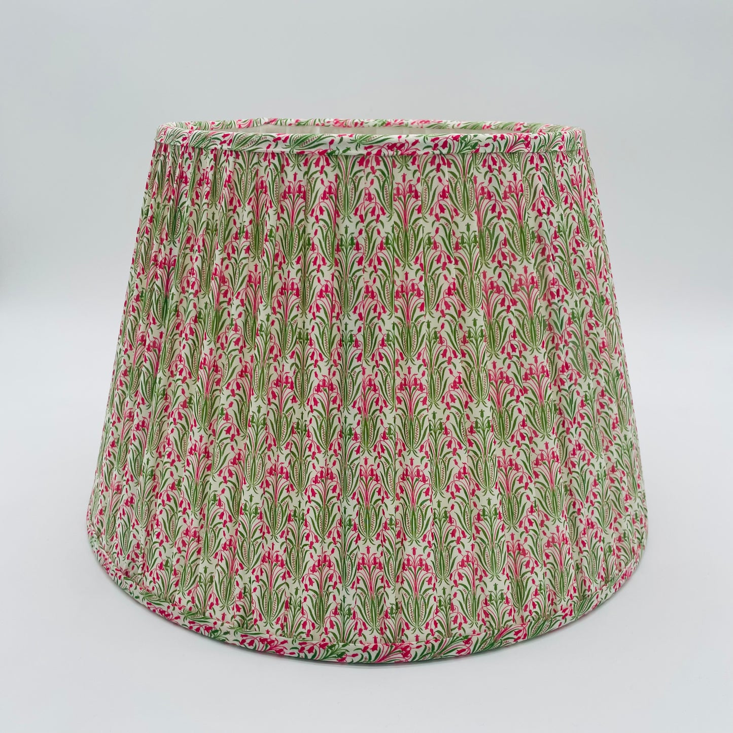 Pink and Green Gathered Lampshade