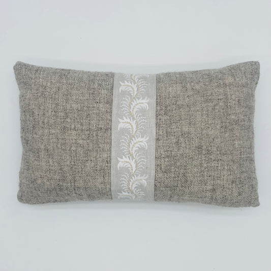 Light Grey Braid Herdwick Tweed Cushion