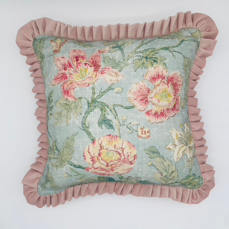 Colefax and Fowler Garden Tapestry Ruffle Cushion