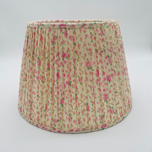 Rose Print Gathered Lampshade