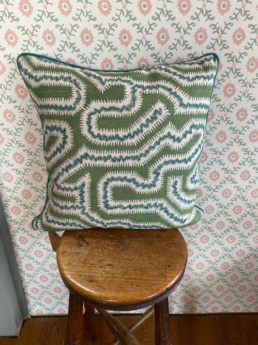 Green Morrish Maze Rapture & Wright Cushion