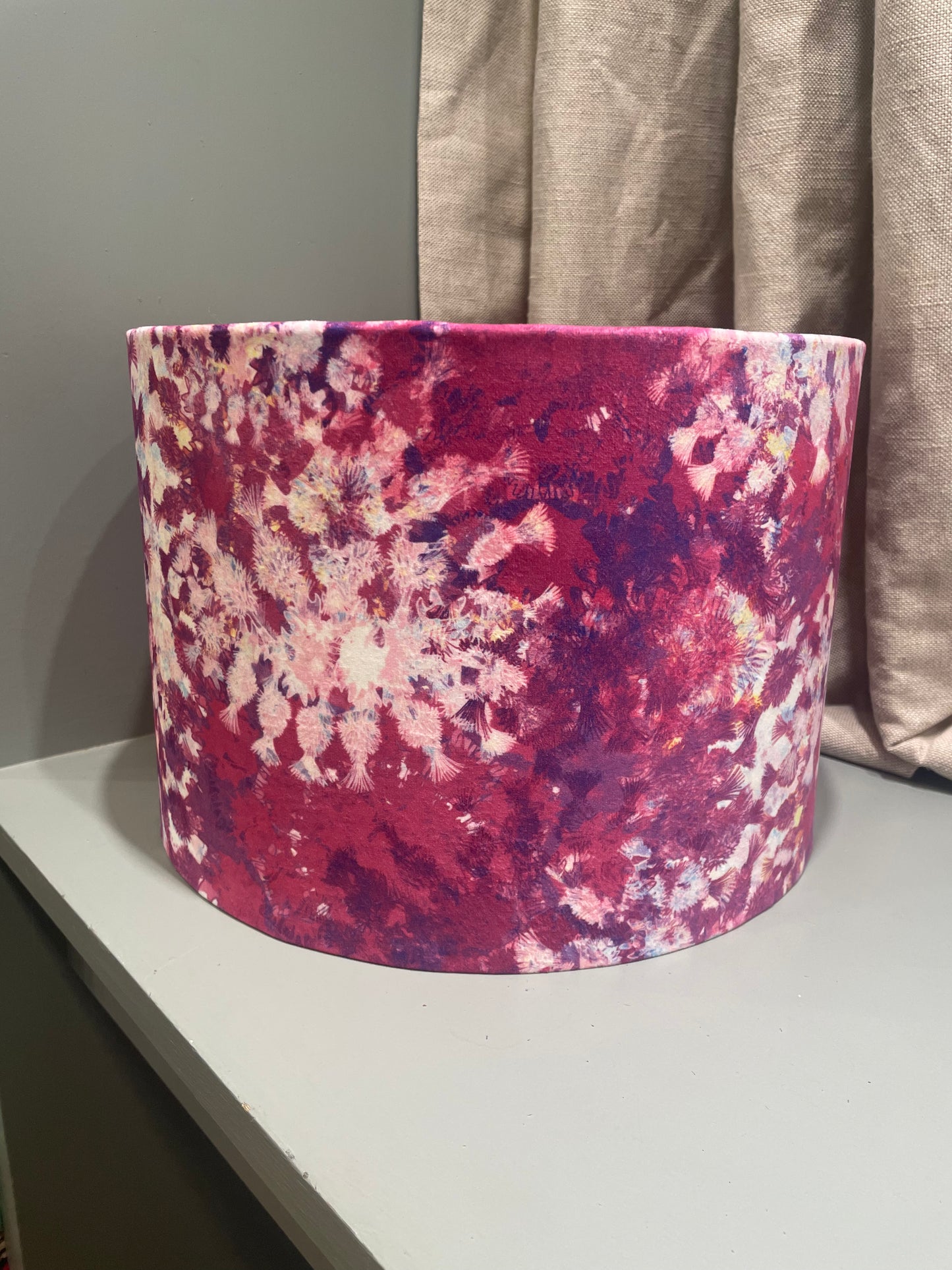 Lakes and Fells Brushed Pink Drum Lampshade 12"