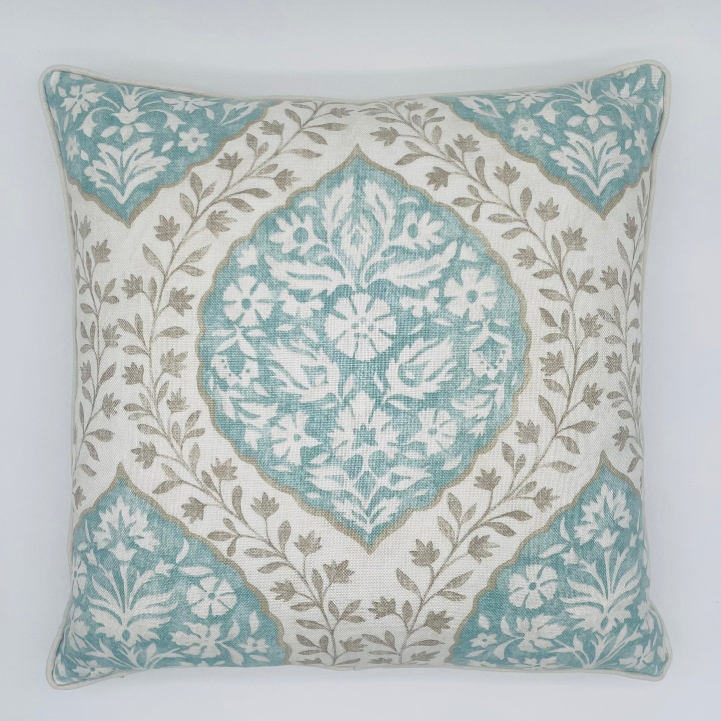 Nina Campbell Marguerite Aqua Large Cushion