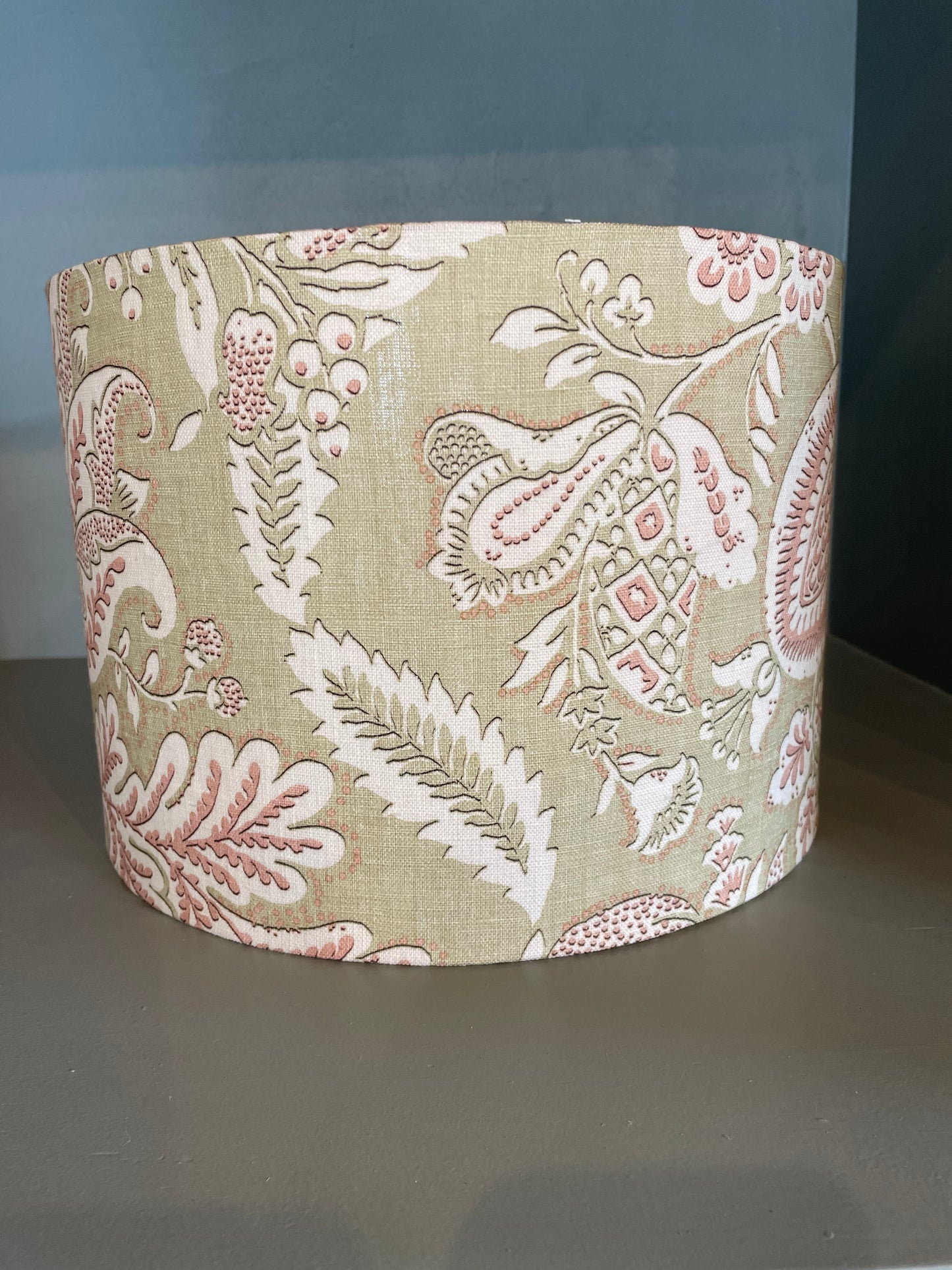 Lewis & Wood Green and Pink Drum Lampshade