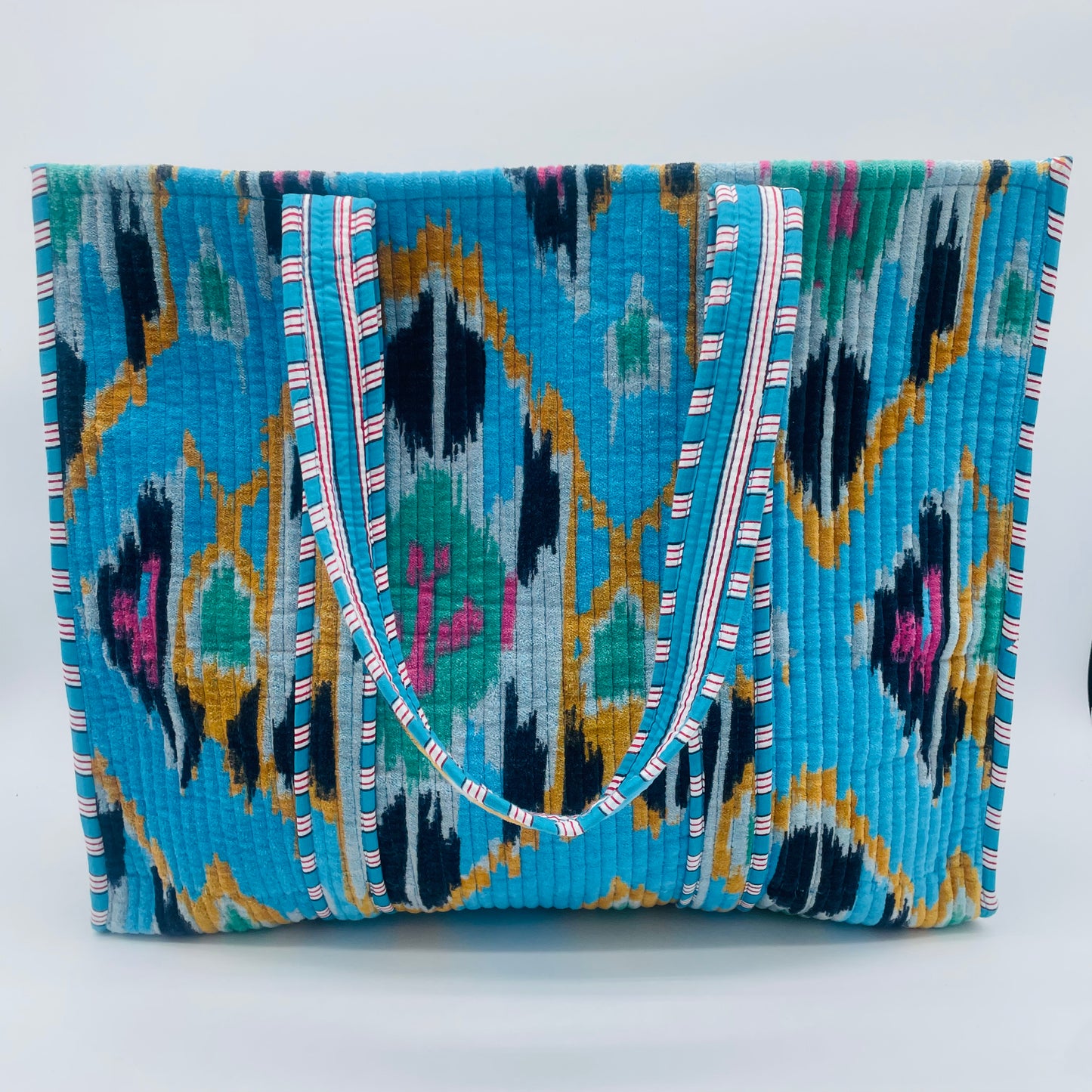 Blue Abstract Printed Bag