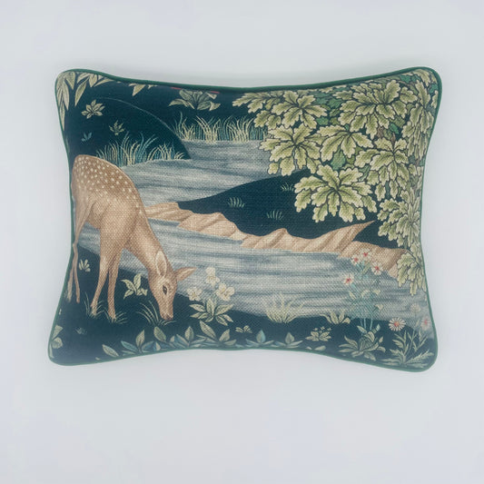 William Morris Deer Print Small Cushion