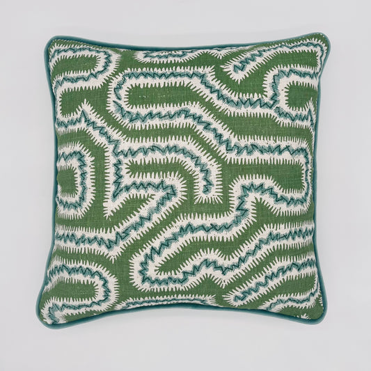 Green Rapture and Wright Cushion