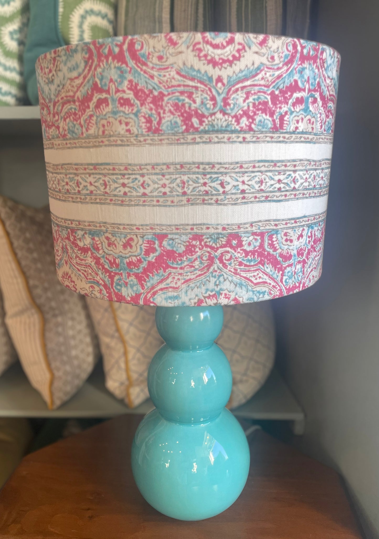 Teal Blue Bubble Lamp