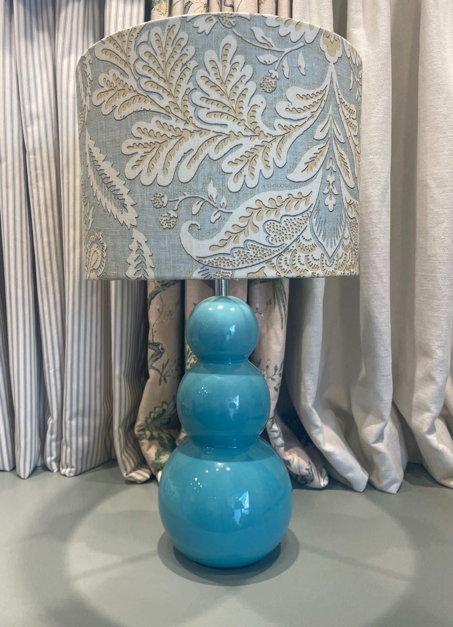 Teal Blue Bubble Lamp