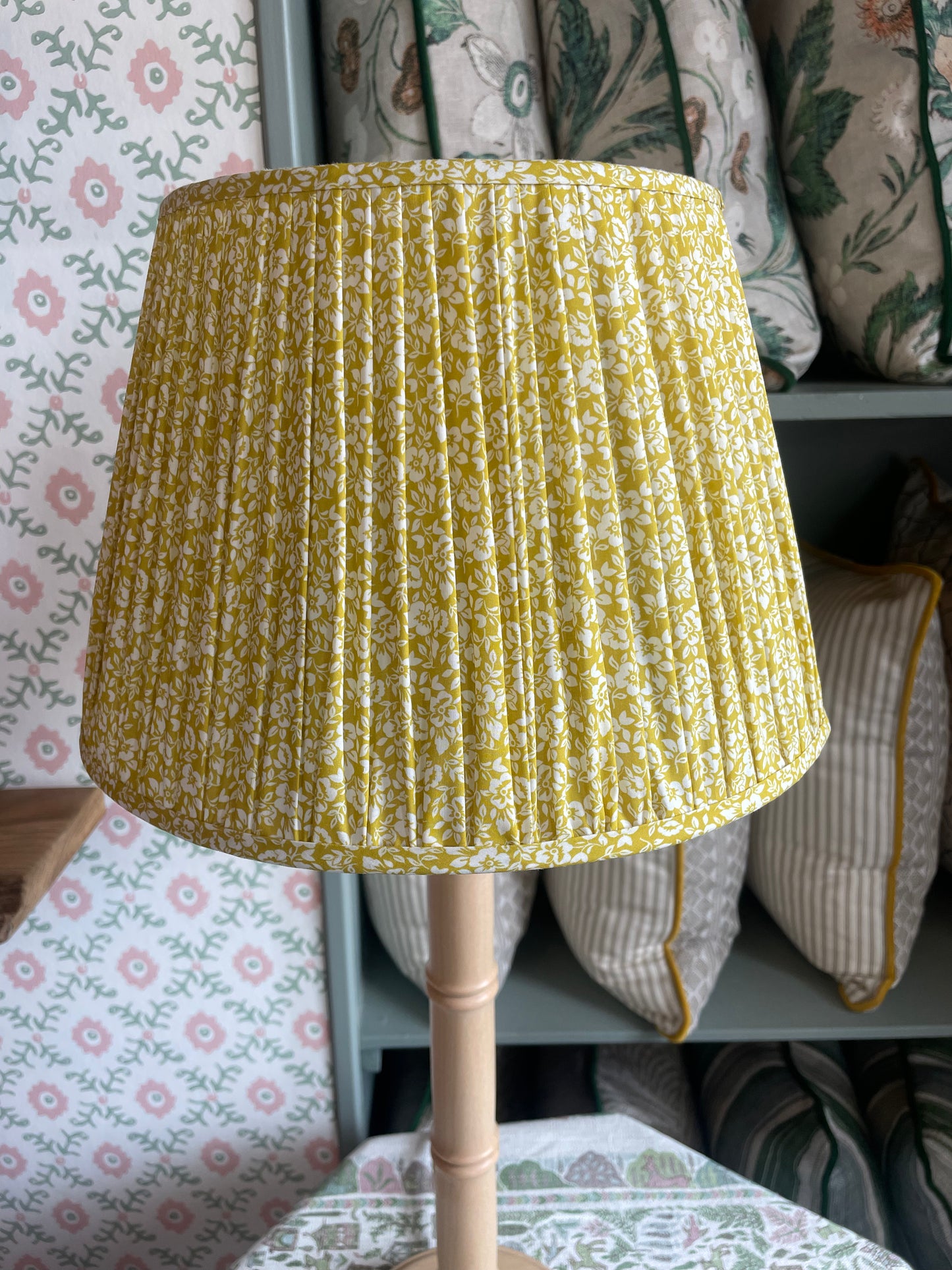 Yellow Ditsy Floral Lampshade