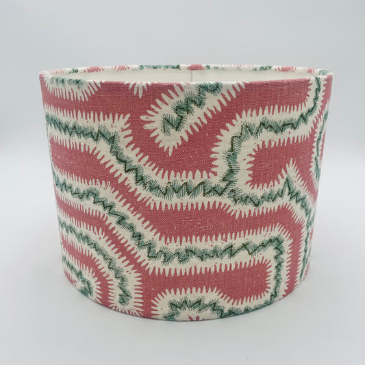 Rapture and Wright Pink Maze Drum Lampshade 12"