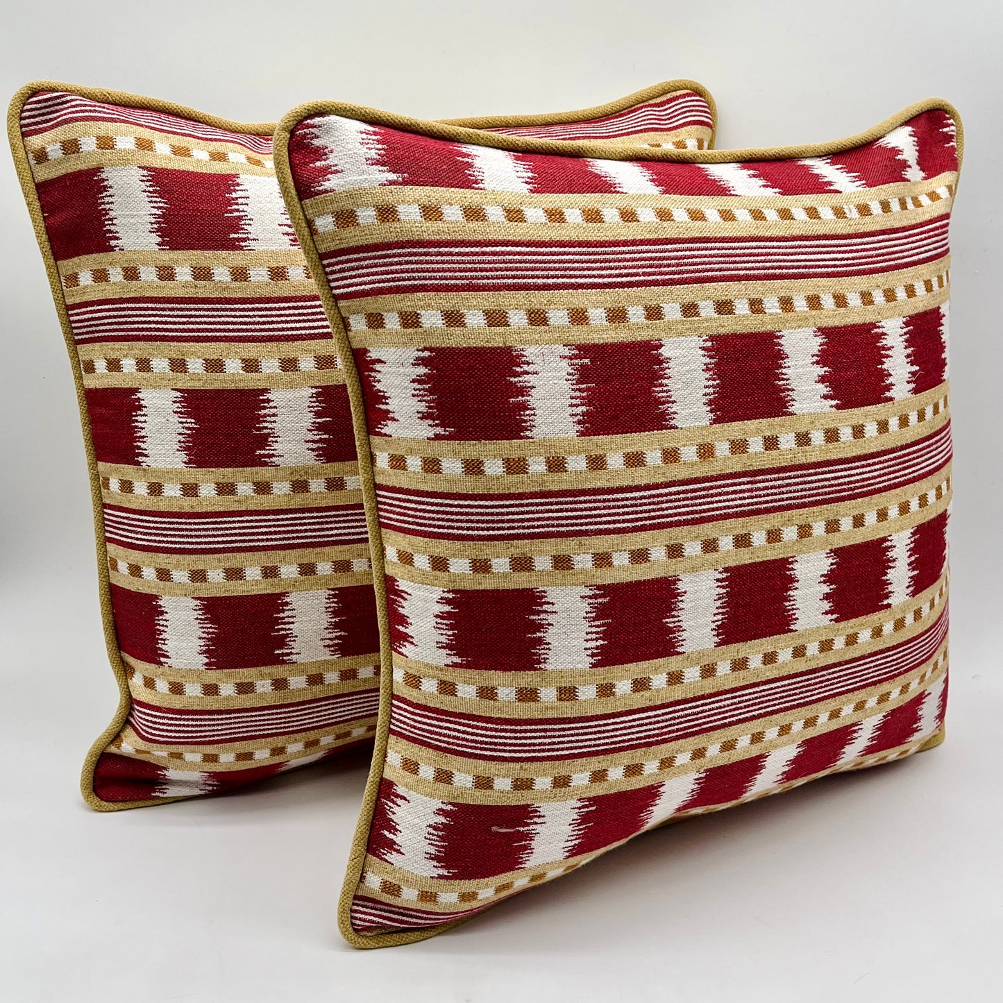 James Hare Paxton Red and Gold Cushion
