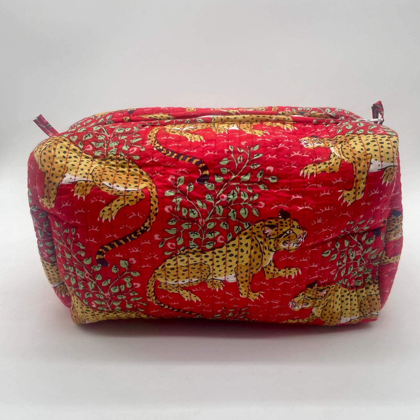 Large Red Tiger Printed Wash Bag