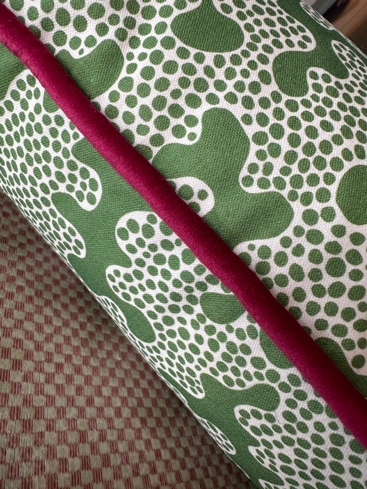 Harlequin Green Cushion