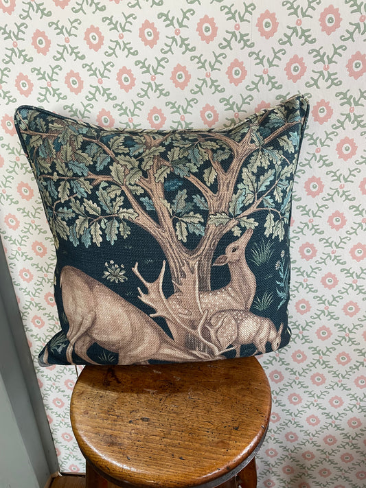 William Morris Deer Printed Cushion