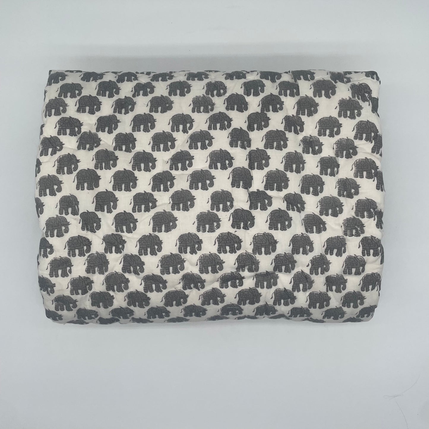 Elephant Print Baby Blanket Grey