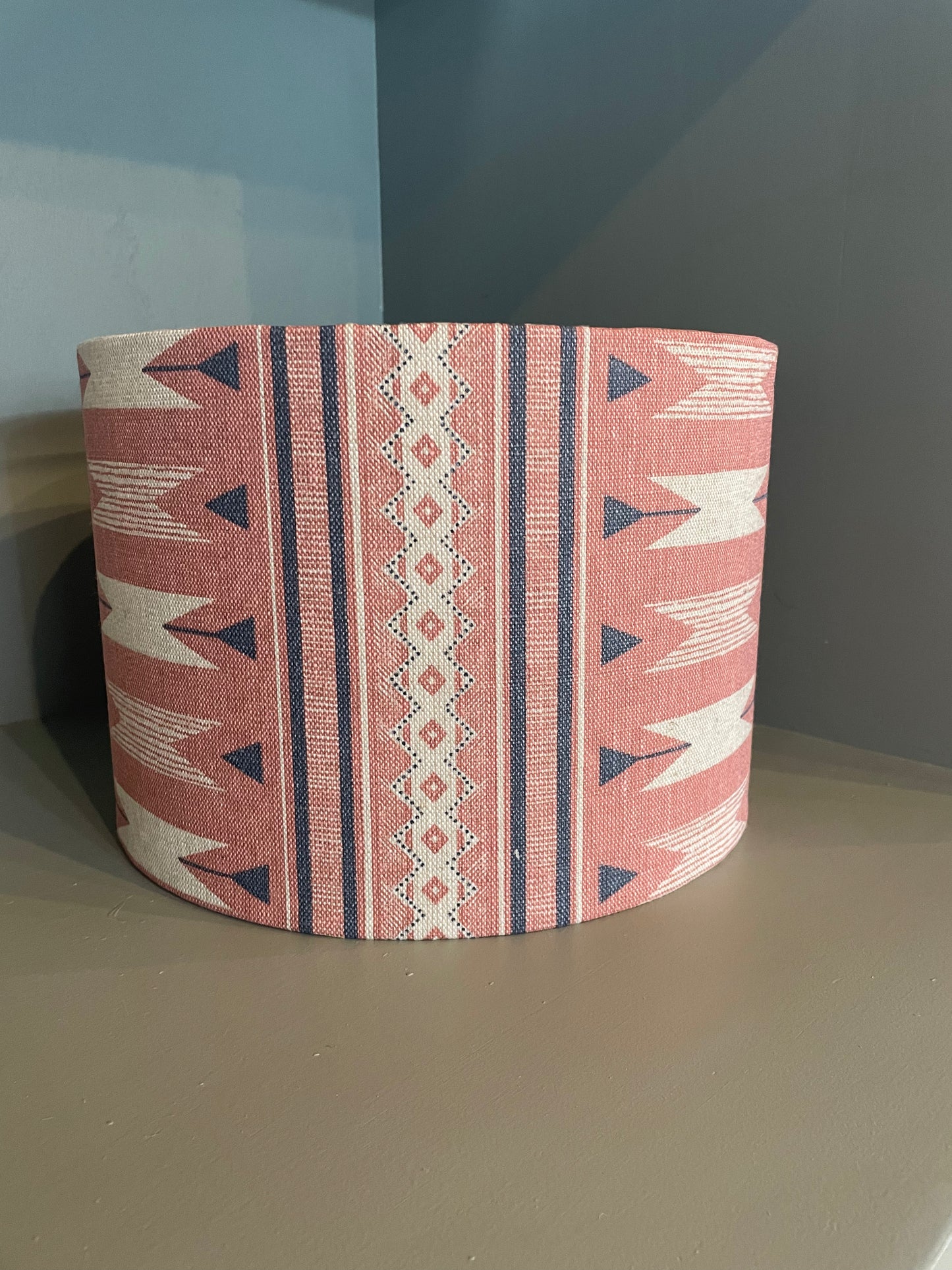 Pink Aztec Print Drum Lampshade