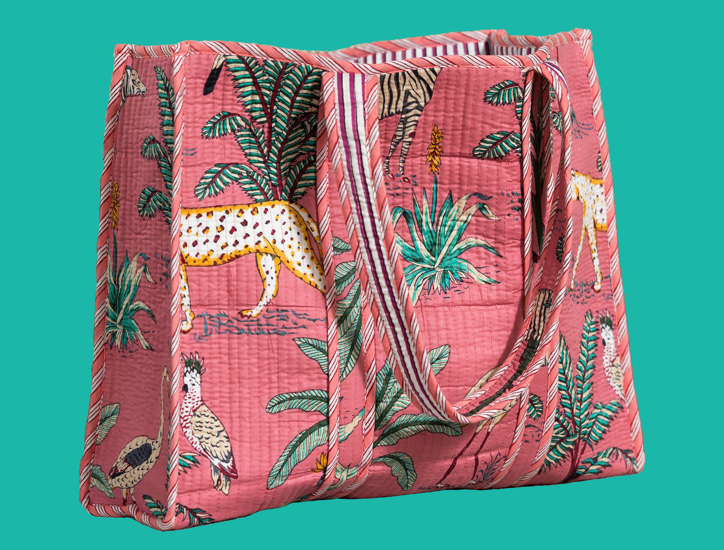 Dusty Pink Safari Printed Bag