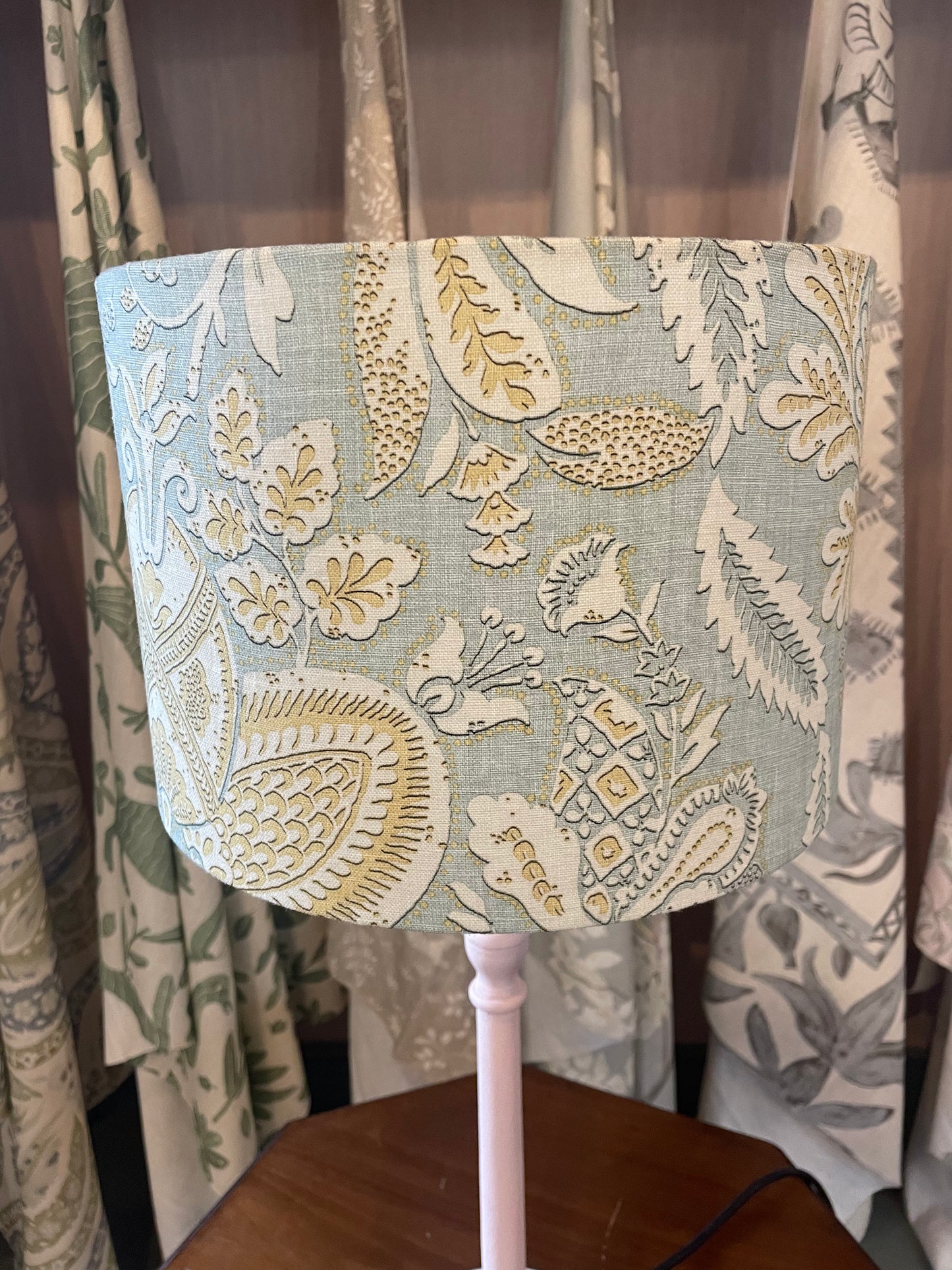 Light Blue Lewis & Wood Drum Lampshade