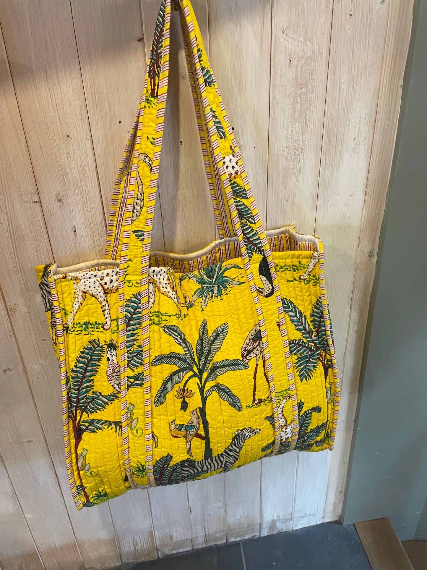 Yellow Safari Printed Bag