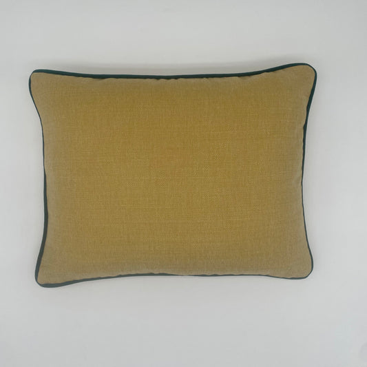 Small Ochre and Indigo Cushion