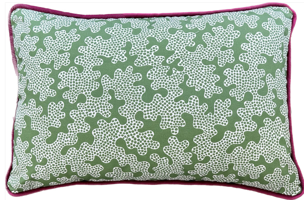 Harlequin Green Cushion