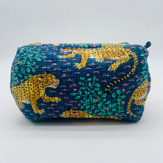 Blue Tiger Printed Wash Bag