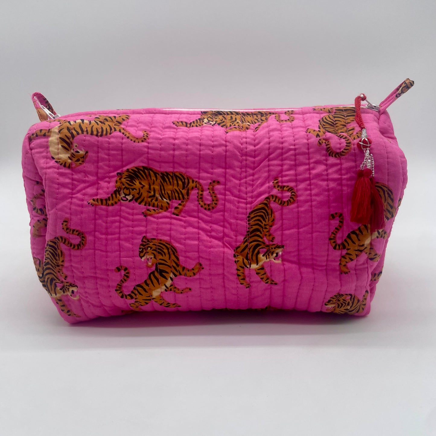 Pink Tiger Print Wash Bag