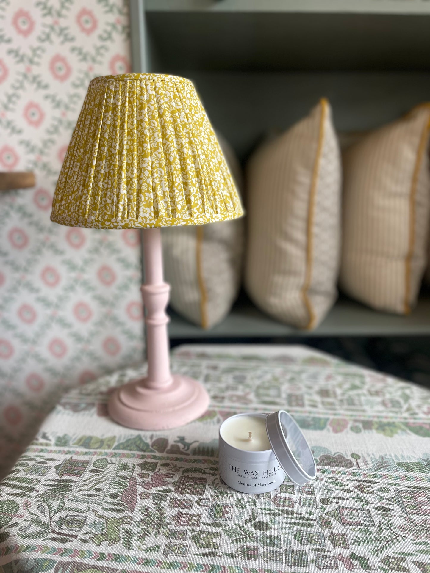 Yellow Ditsy Floral Lampshade