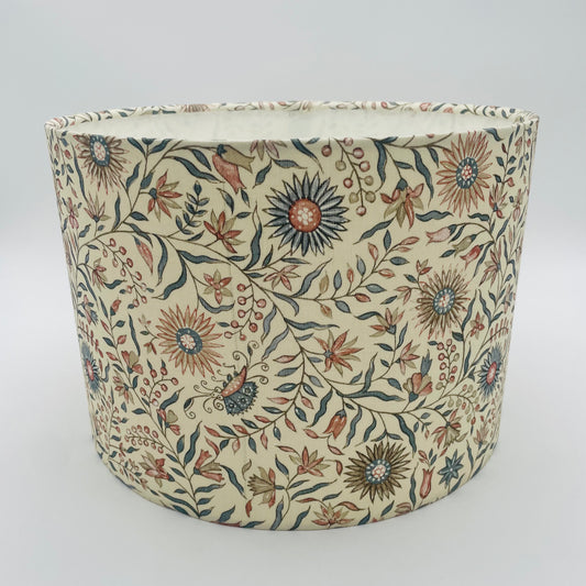 Floral Print Drum Lampshade 12"