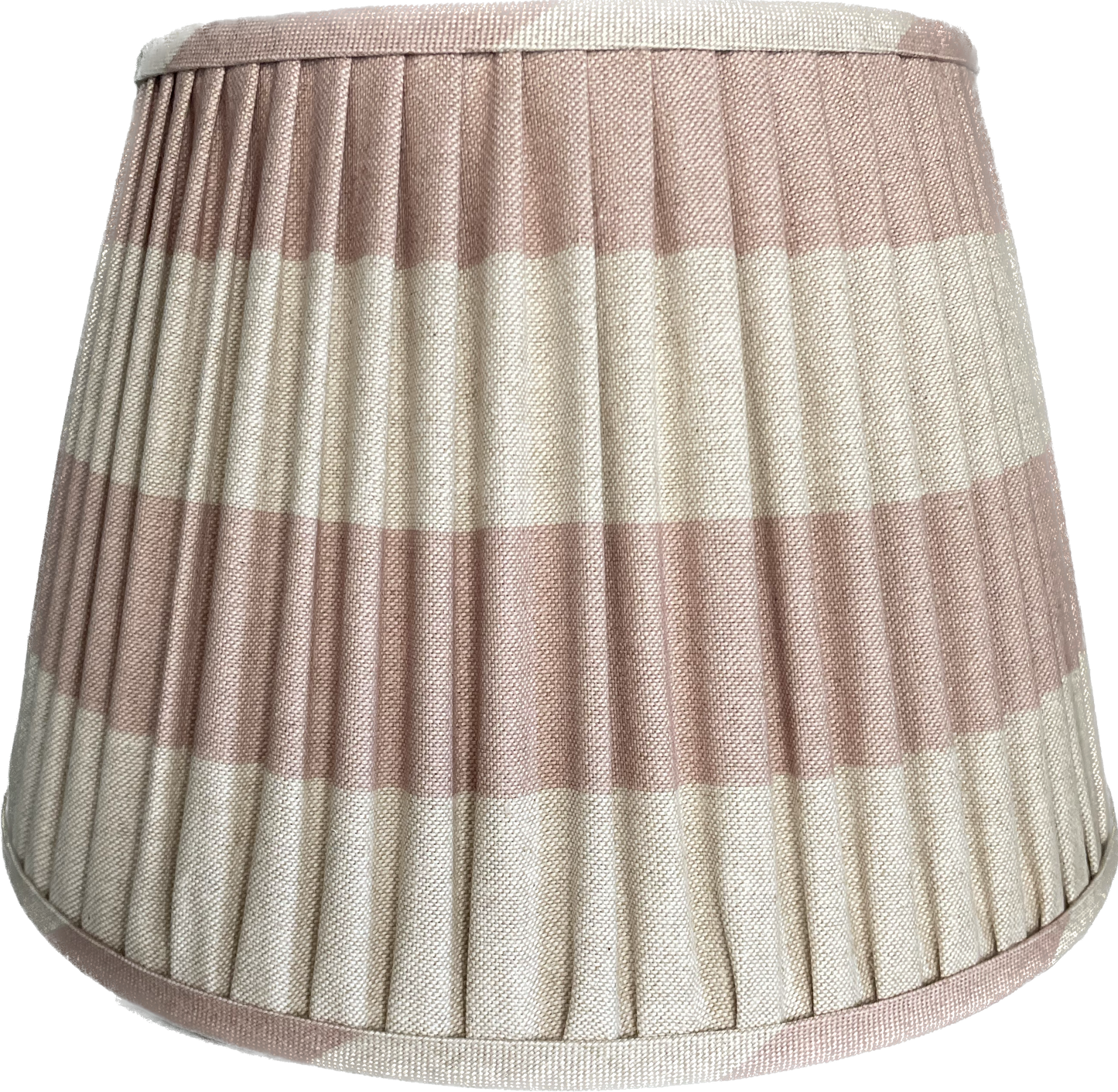 Pink and White Stripe Gathered Lampshade